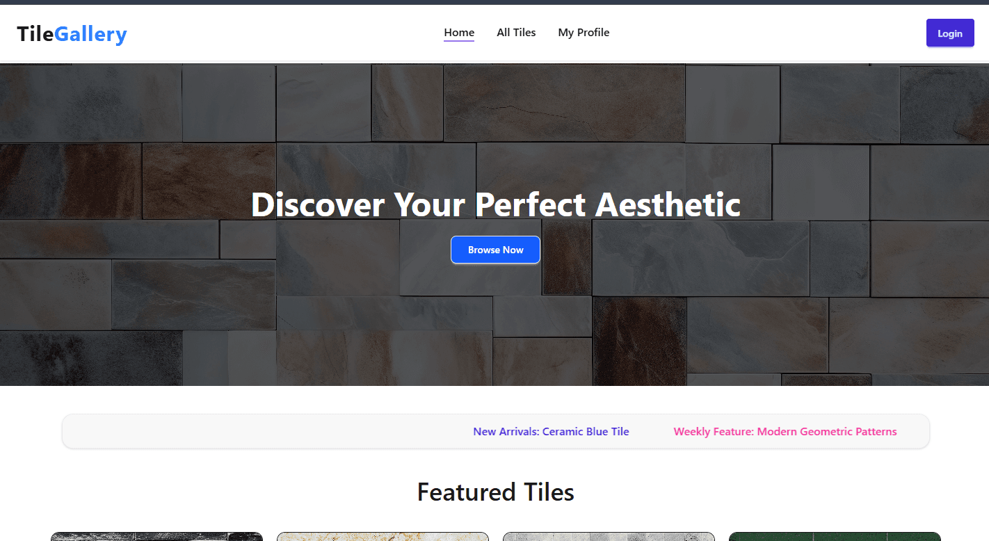 Tiles Gallery - Modern Tile Collection Platform